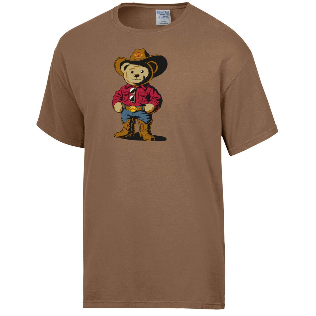 Comfort Wash I-State Brown Country Bear Short Sleeve T-Shirt vendor image